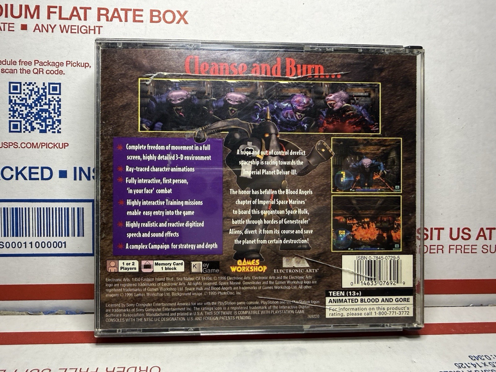 Space Hulk Vengeance of the Blood Angels PlayStation 1 CIB W/ Reg Card Tested