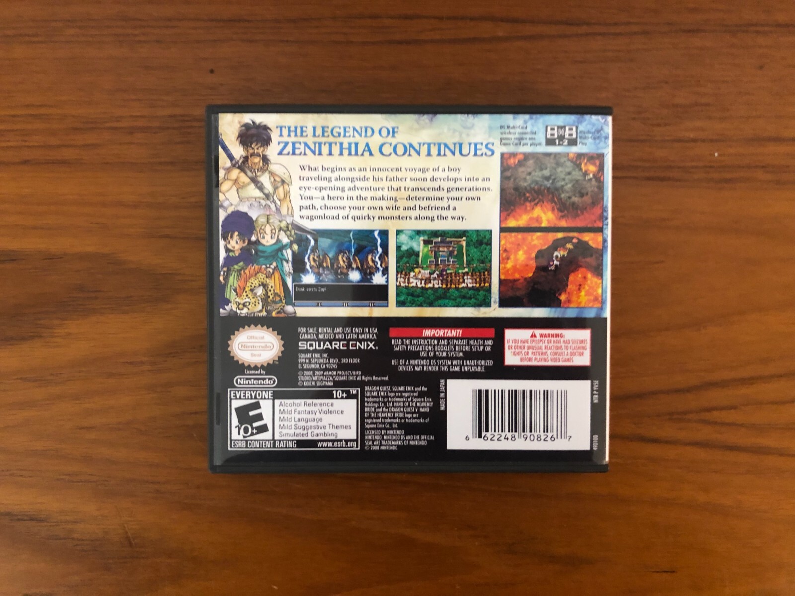 Replacement Case for Dragon Quest 5: Hand of the Heavenly Bride Nintendo DS