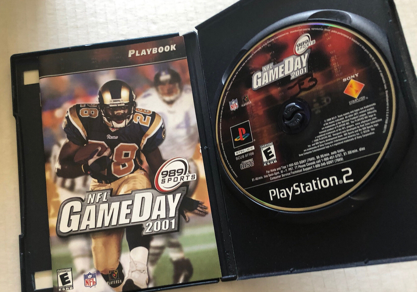 NFL GameDay 2001 (Sony PlayStation 2, PS2, 2000) Video Game 🎮 Football 🏈