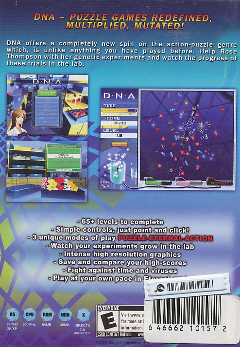 DNA Action Puzzle D N A – Rare Vintage PC Game Win 98-XP US Version – NEW in BOX