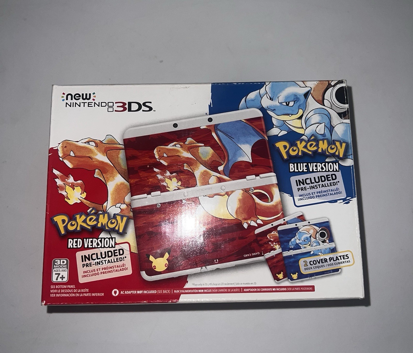 New Nintendo 3DS 20th Anniversary Pokemon Edition CIB W/New Charger