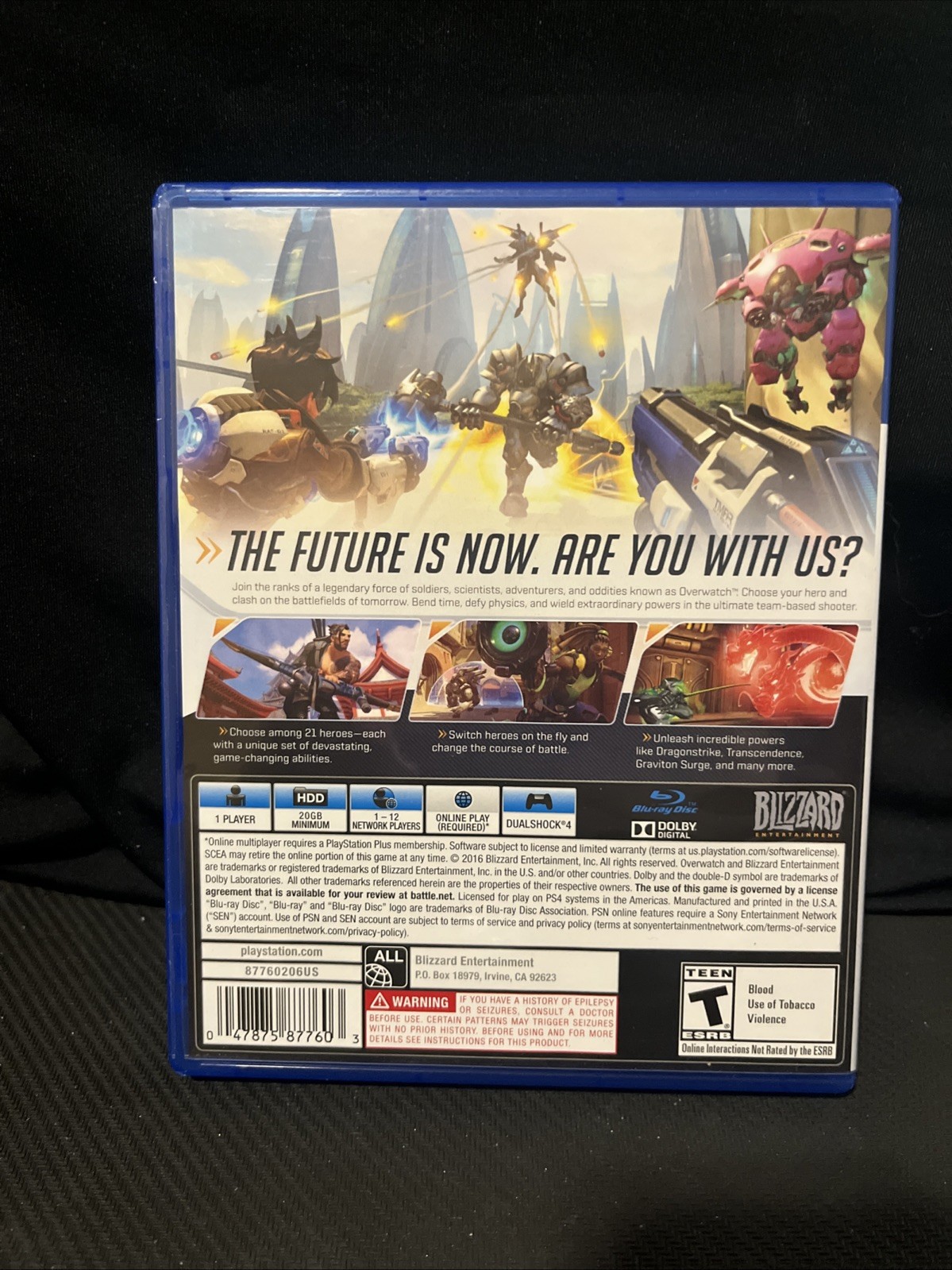 Noire Widowmaker Insert Overwatch Origins Edition Sony PlayStation 4 2016