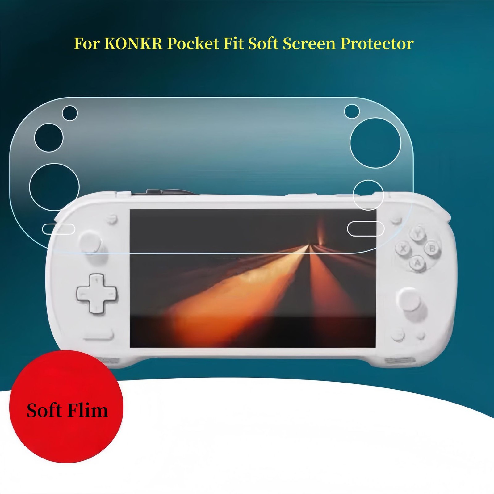 HD Ultra-Clear Soft Screen Protector Film for KONKR Pocket Fit Game Console