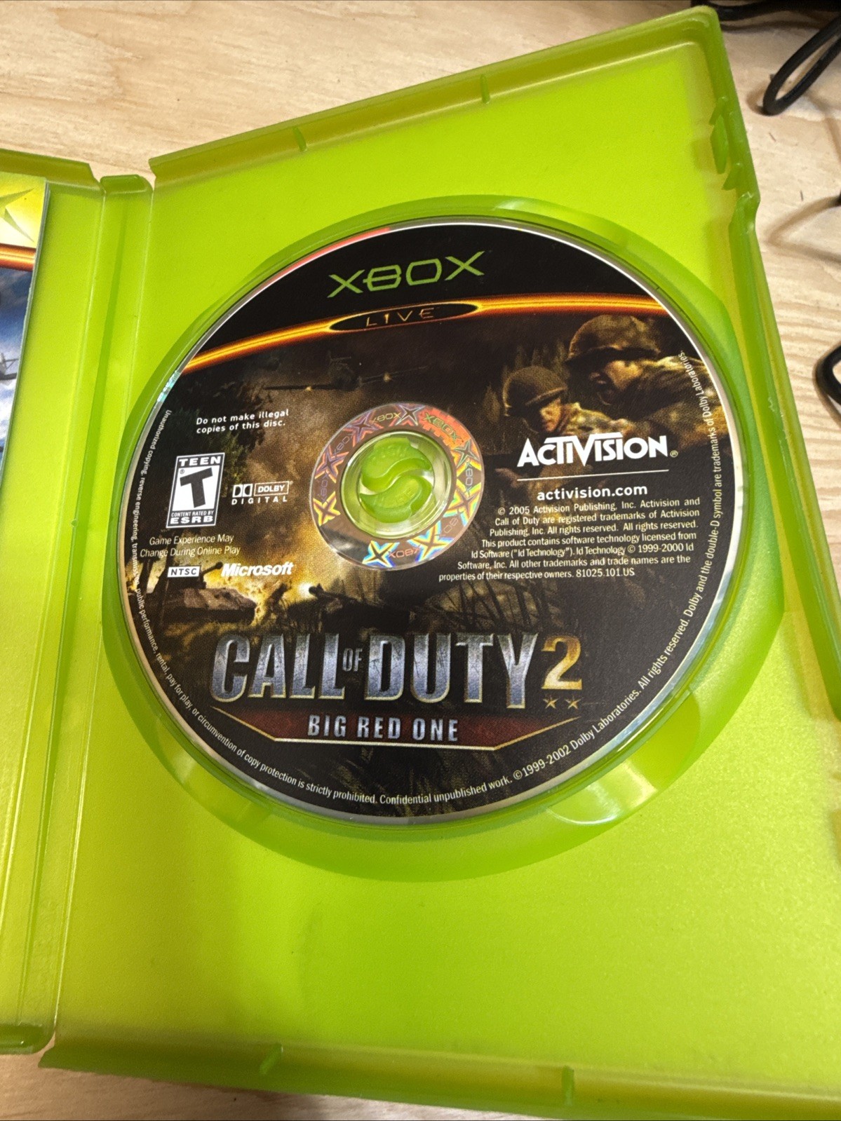 Call of Duty 2: Big Red One (Microsoft Xbox 2005) CIB Verified Working Fast Ship