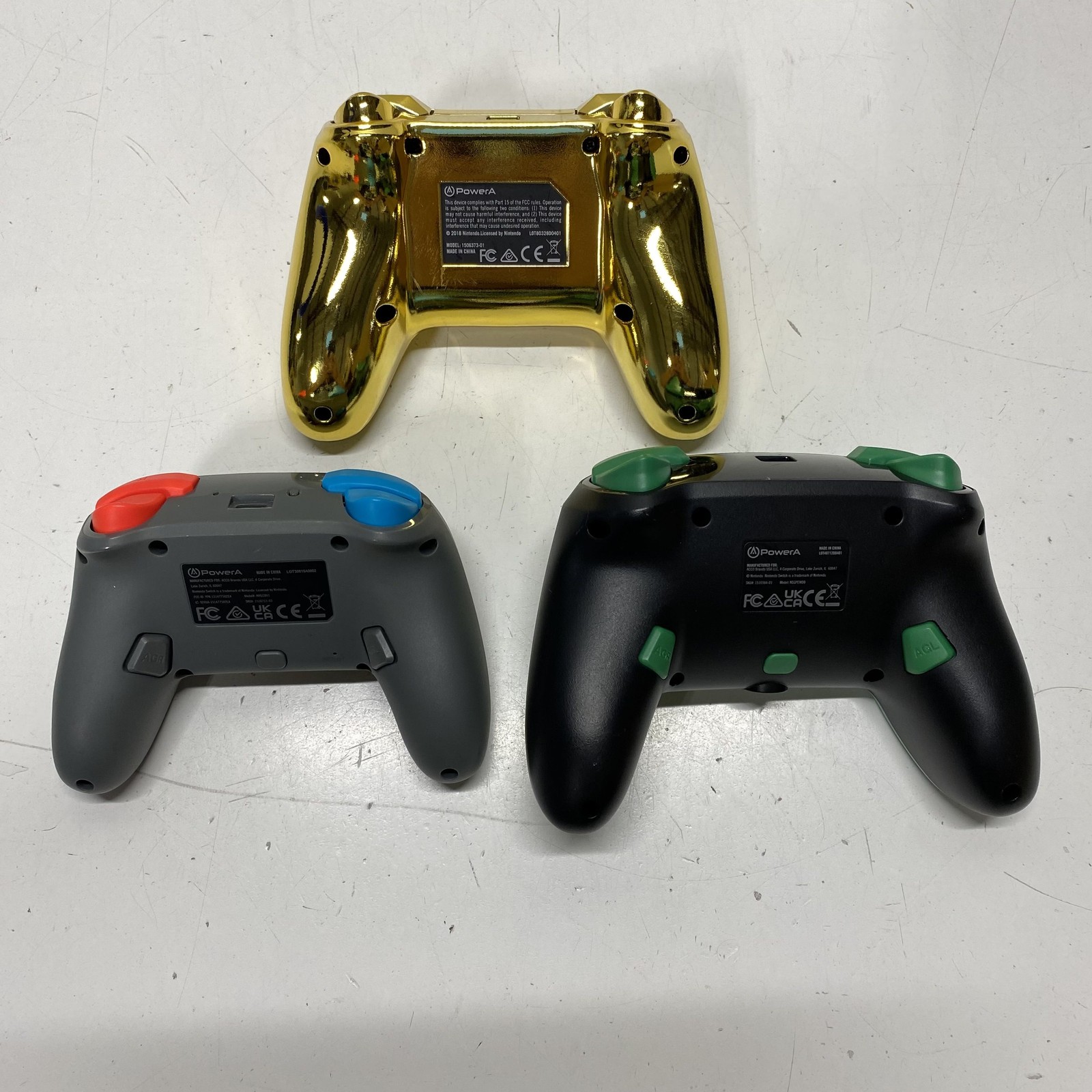 Lot of 3 Assorted PowerA Nintendo Switch Controllers TESTED