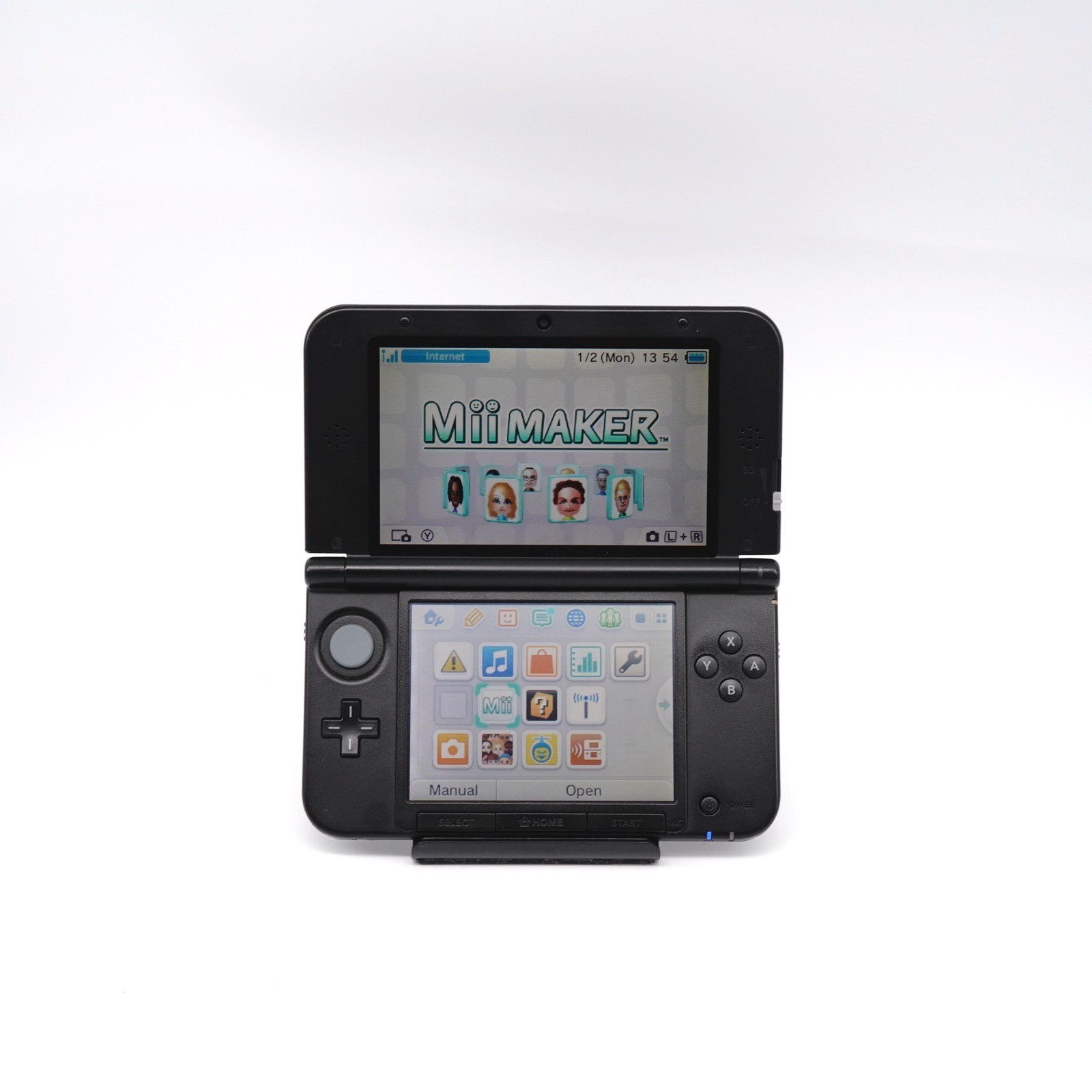 Nintendo 3DS XL LL matte black Console + extras (USA Seller)