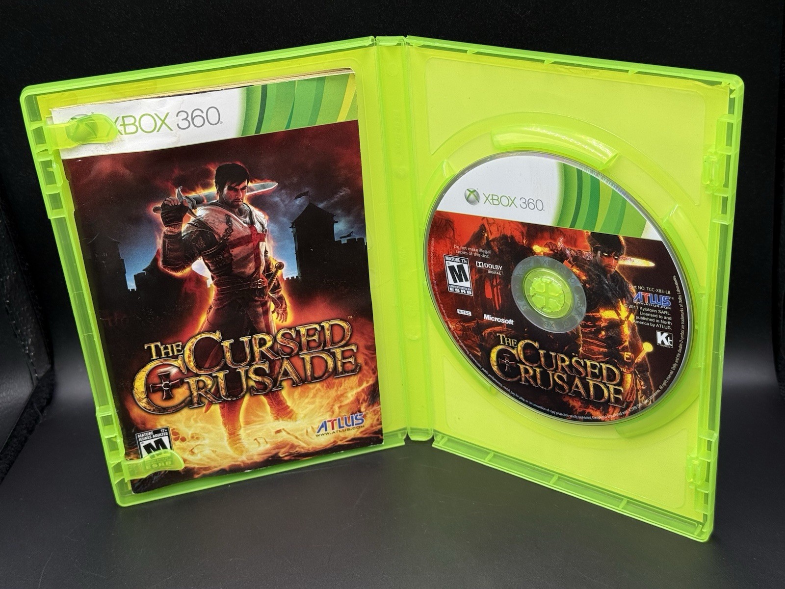 ATLUS The Cursed Crusade Xbox 360 Action & Adventure M Manual Included CIB