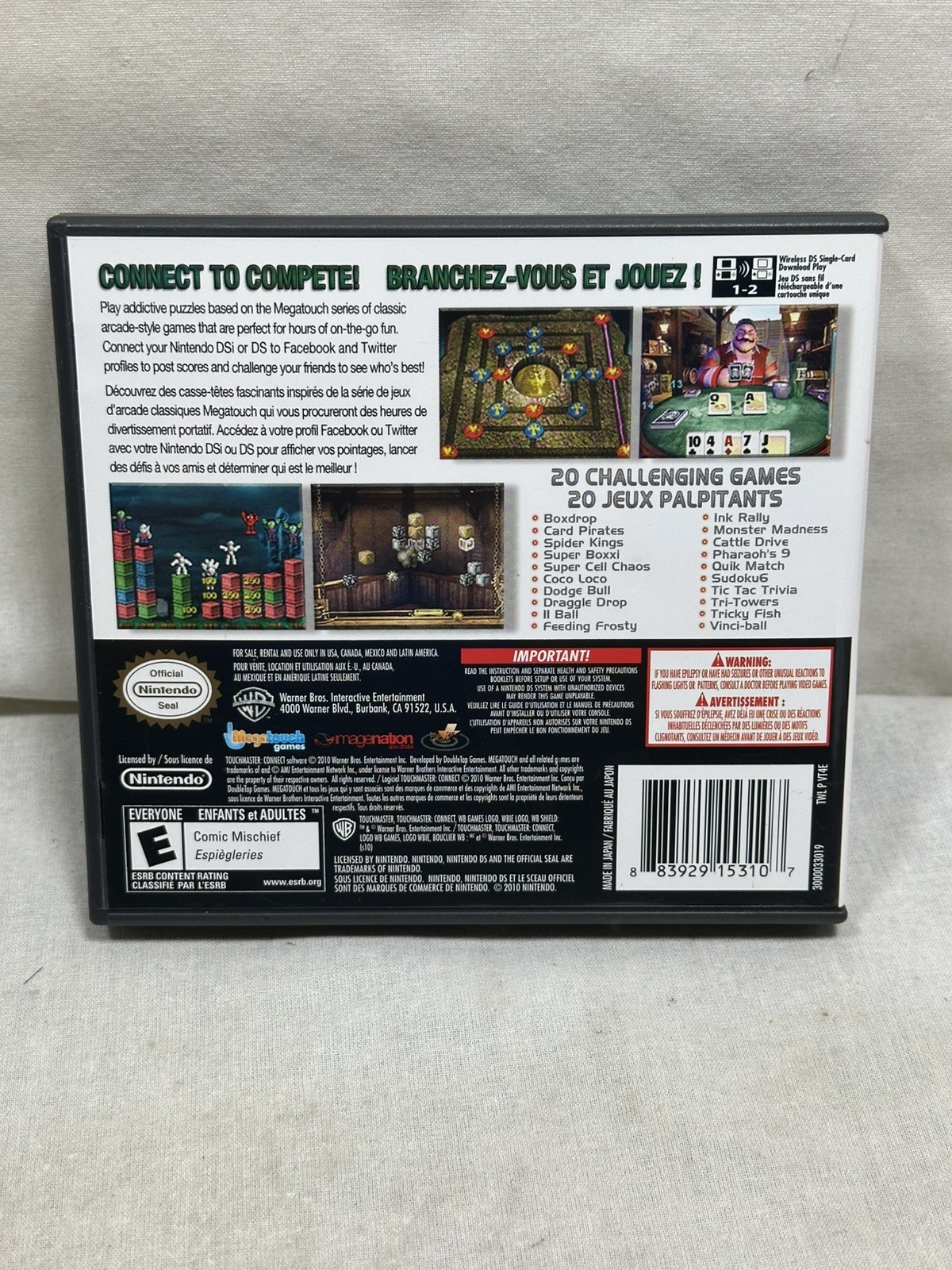 TouchMaster: Connect (Nintendo DS, 2010) Complete and Tested