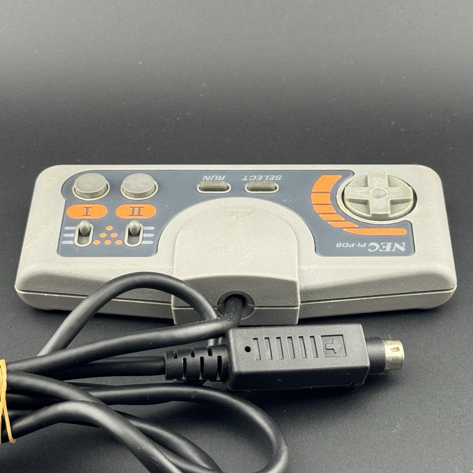 NEC PC Engine Turbo Pad Gray Gamepad Controller PI-PD8 Tested Japan | US SELLER