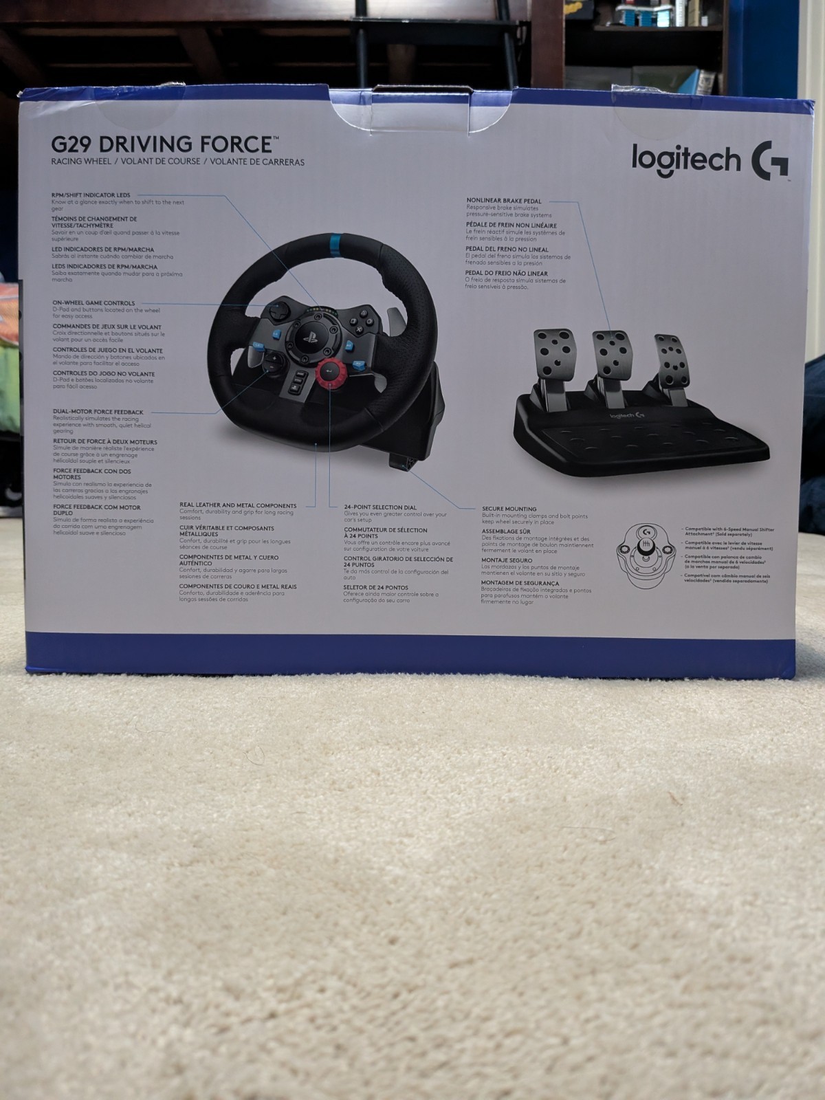Logitech G29 Driving Force Racing Wheel – Black (941-000110)