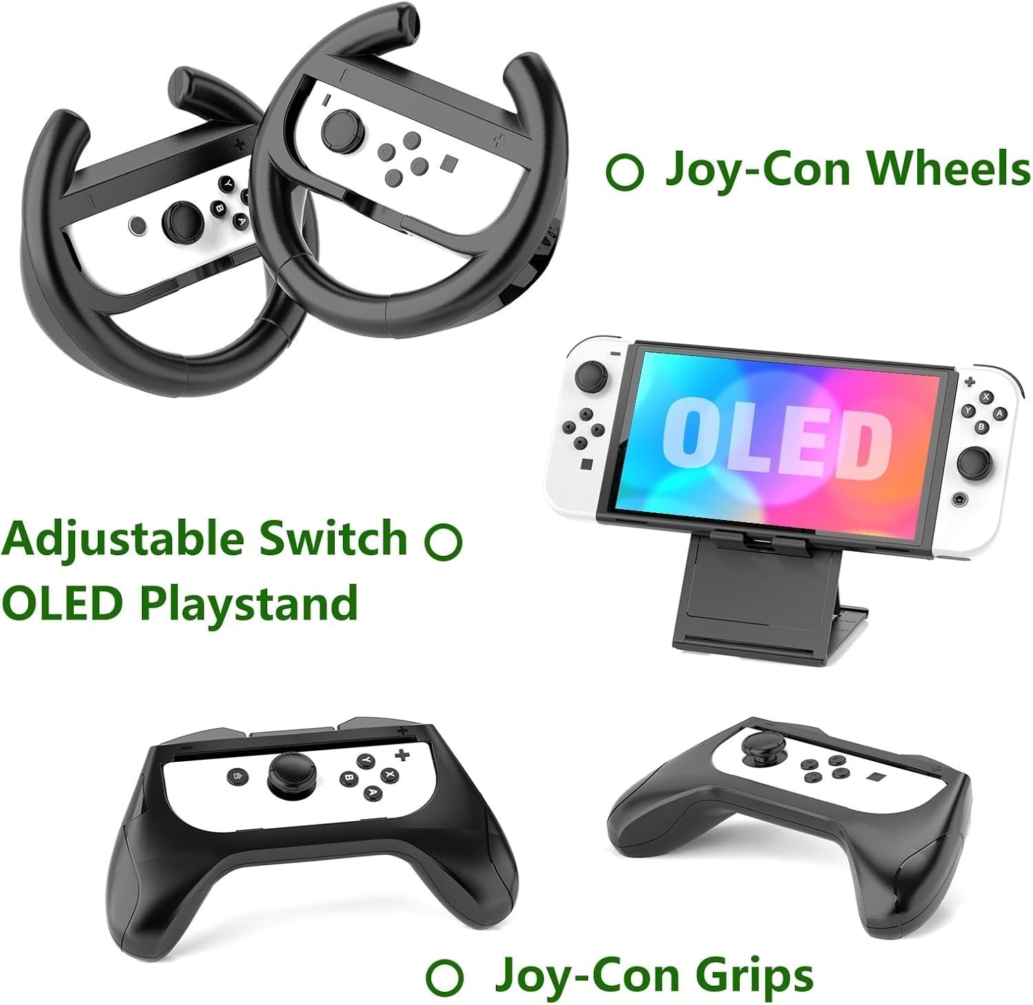 27 in 1 Upgraded Switch OLED Accessories, Switch Accessory Bundle Kit For Gift,c