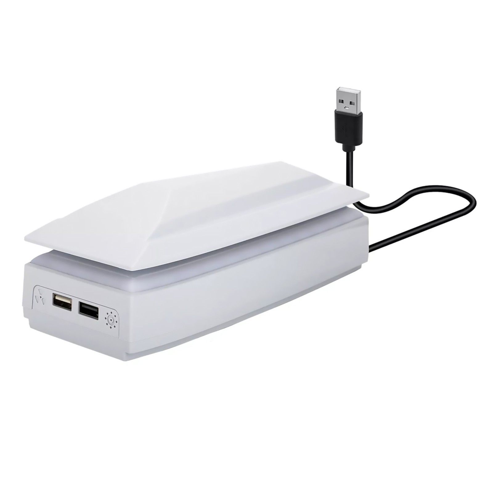 USB Cooling Fan for PS5 Slim Disc/Digital Dustproof Cooler w/8 Modes Light-