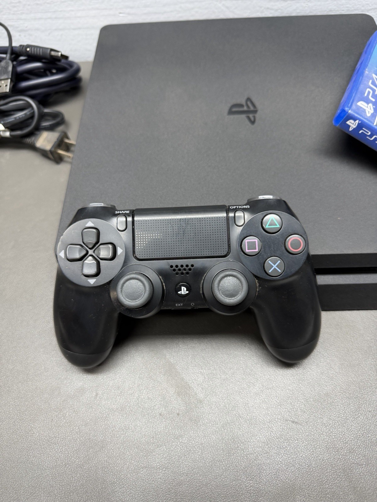 Sony PlayStation 4 Slim CUH-2215B 1TB Console With Controller and Cables – Black