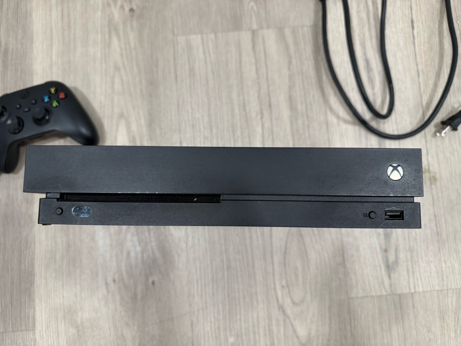 Microsoft Xbox One X 1TB Black 4K Console w/2 Controllers, Cables & 2 Games