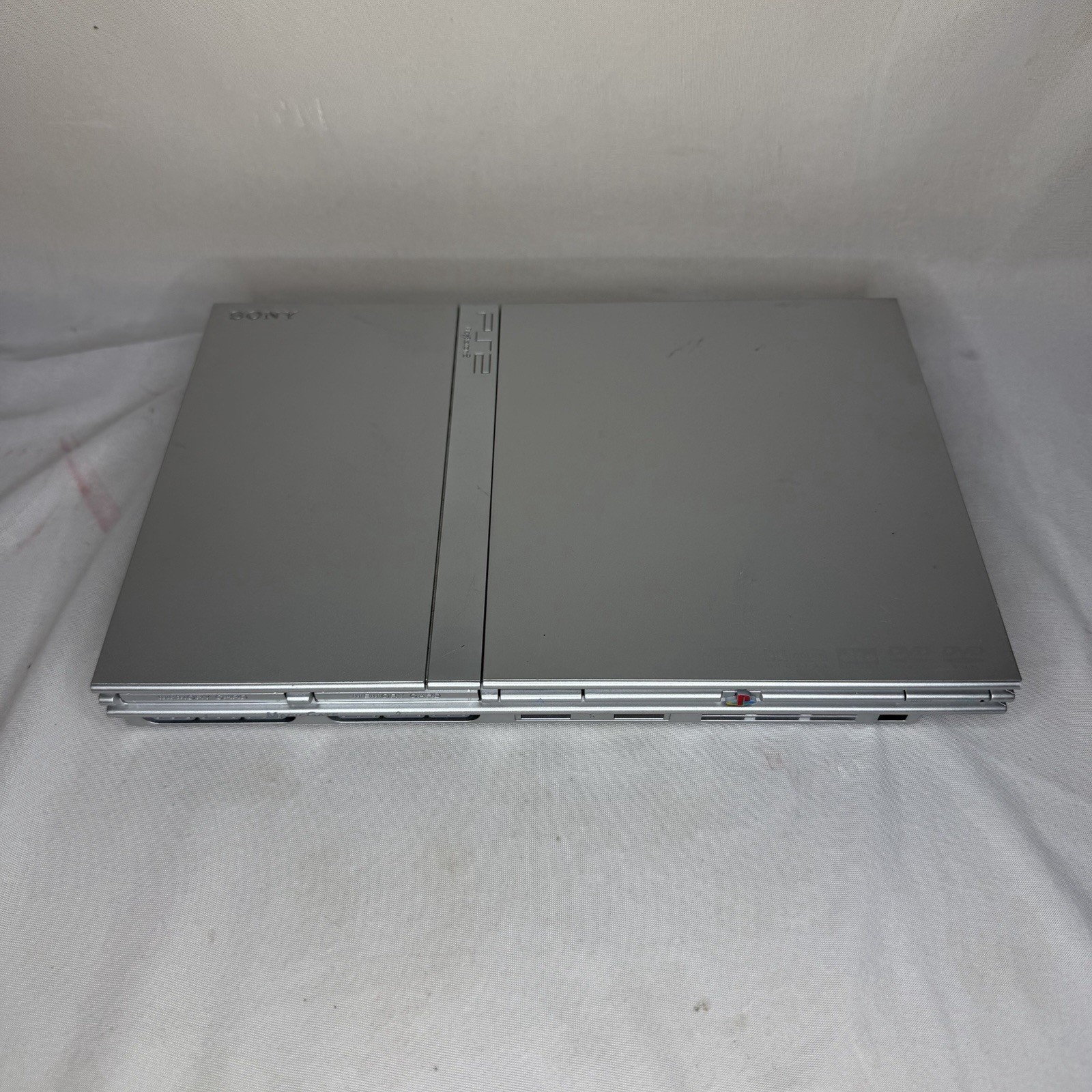 Sony PlayStation 2 PS2 Slim Console SILVER W/ OEM Original Controller Tested