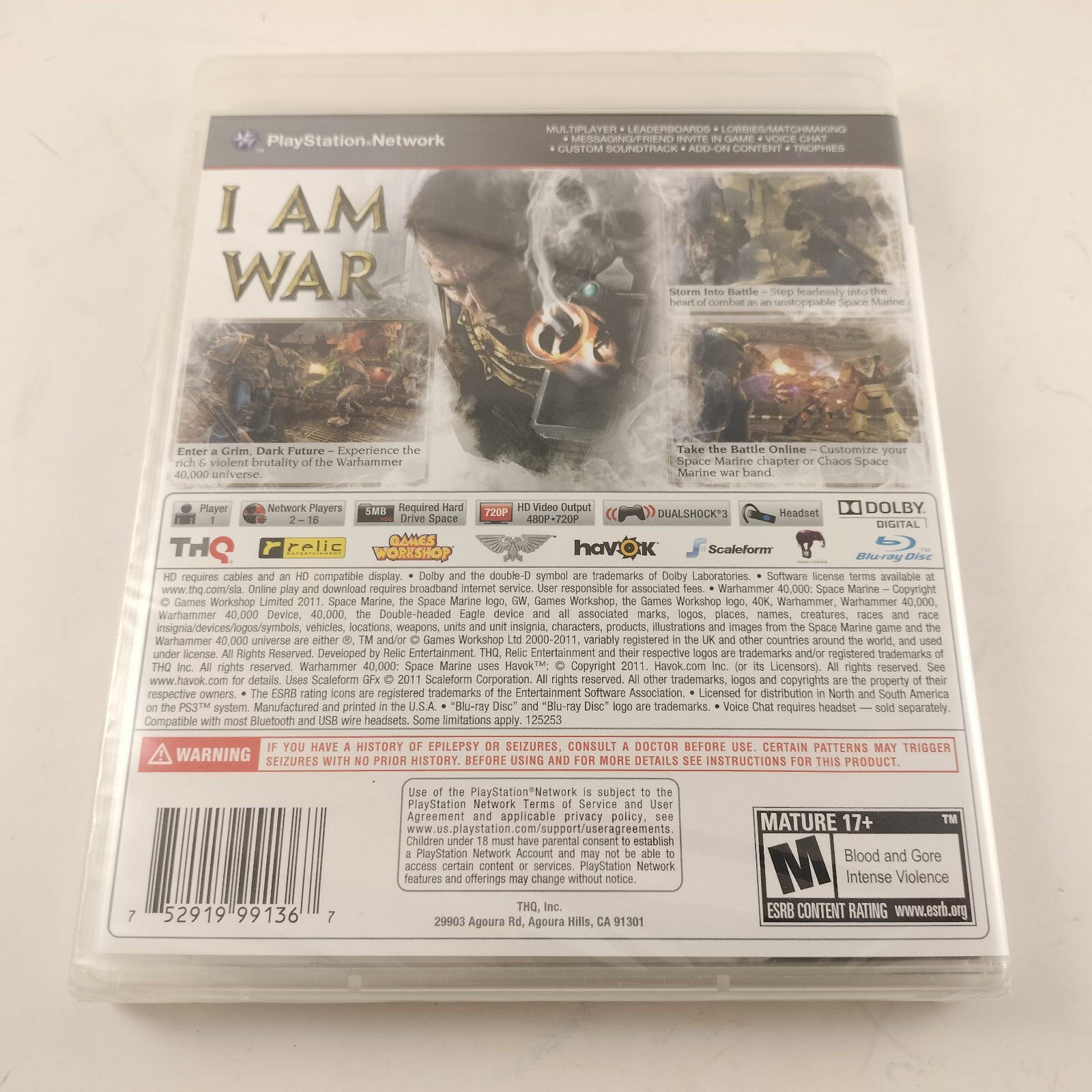Warhammer 40,000: Space Marine – Sony PlayStation 3 – 2011 PS3 – FACTORY SEALED