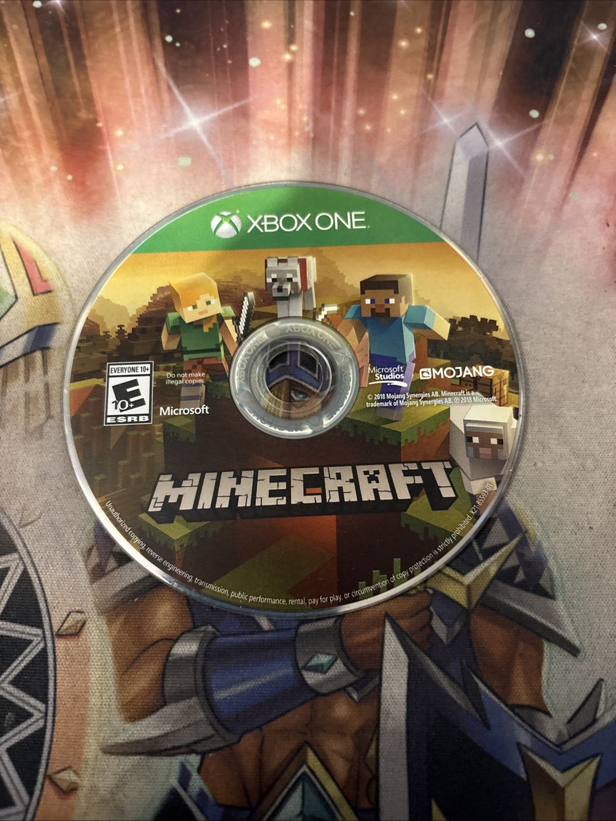 Xbox One Mindcraft Microsoft Studios E10+ 2018 Game Disc Mojang Tested/Working