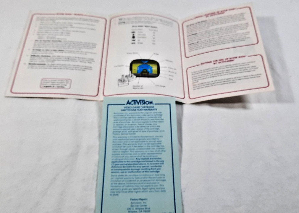 Atari 2600 River Raid Plan of Operation Activision Manual +Reg. card Only