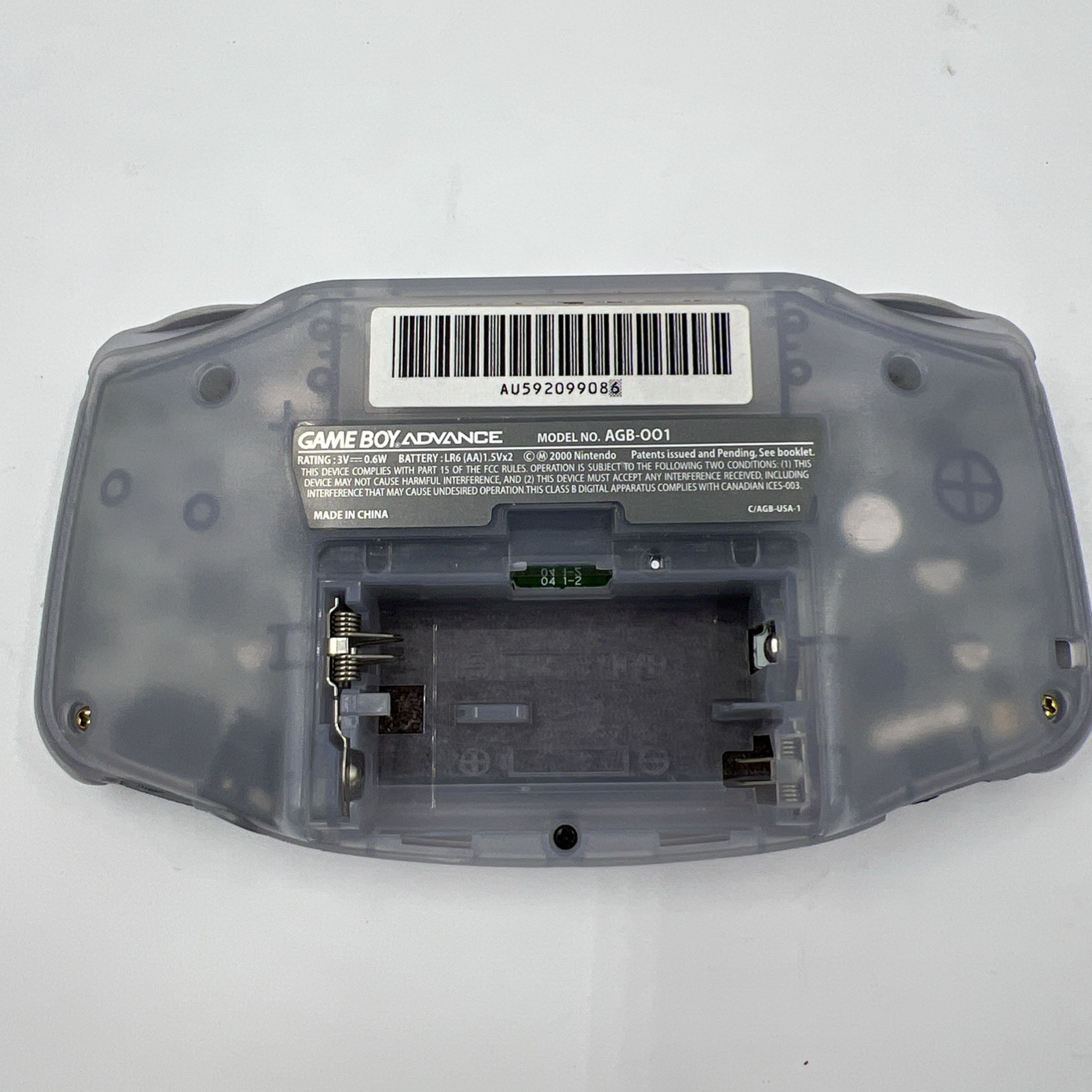 Nintendo Game Boy Advance Console System – Clear Glacier **READ below