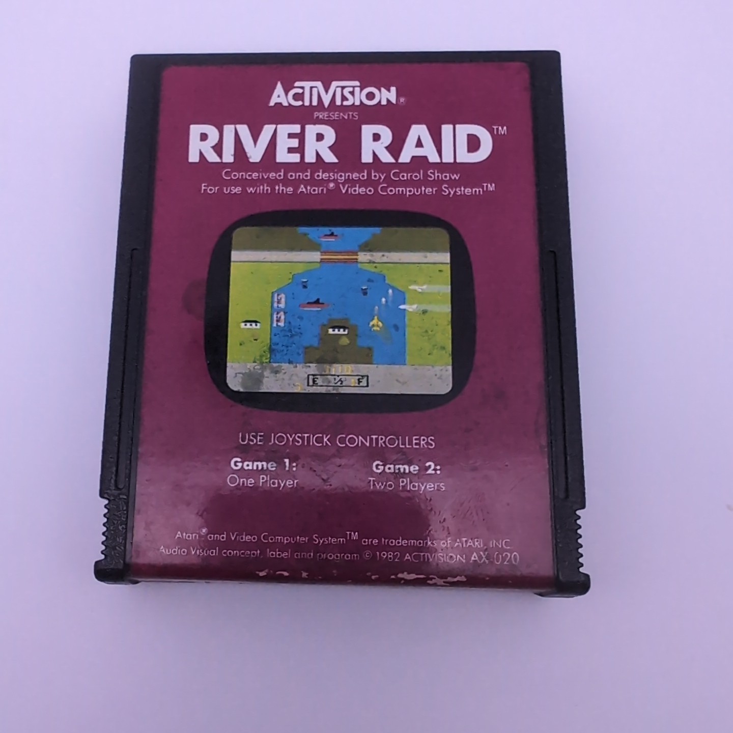 River Raid Atari 2600 Game Cartridge Activision 1982 AX-020 Cart Only Works