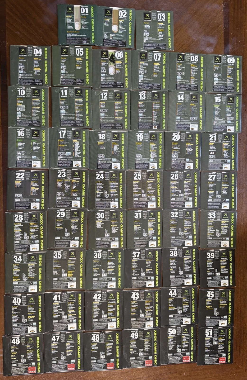 Xbox Magazine Demo Disc Lot, 51 Total – Premiere Issue 1 2002-2005.