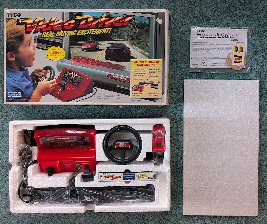 NEW 1989 Sega Tyco Video Driver VHS Video Game Instructions Complete Rare Retro