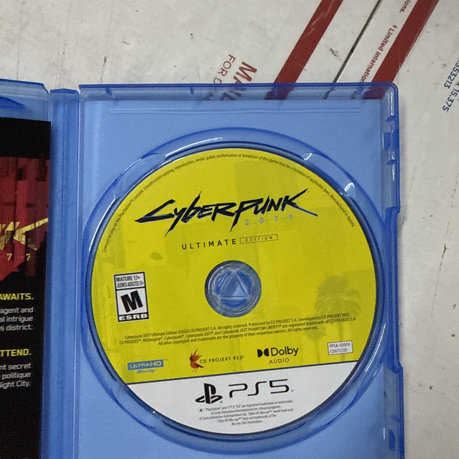 Cyberpunk 2077: Ultimate Edition – Sony PlayStation 5 PS5 Physical Open Box