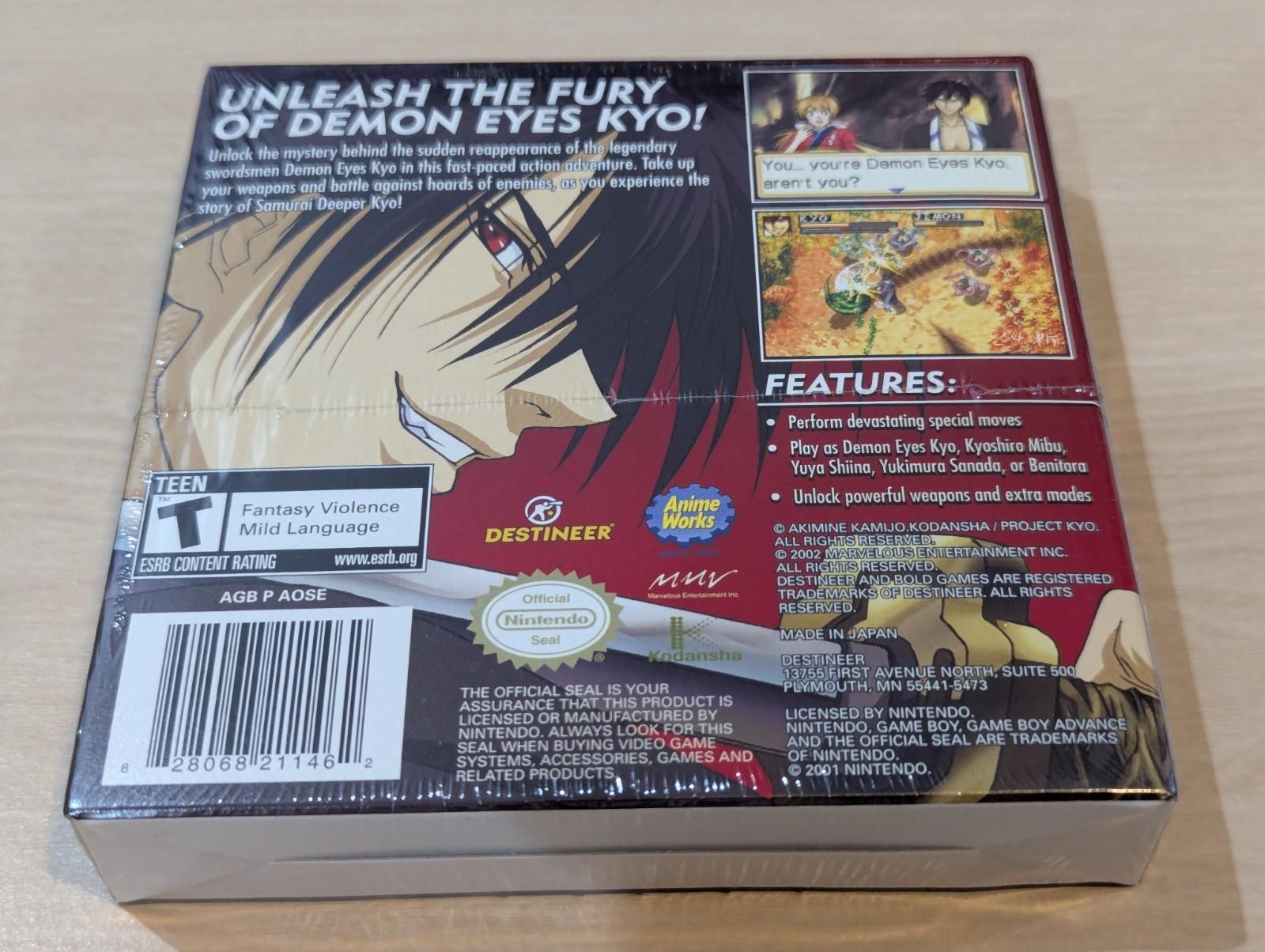 Samurai Deeper Kyo (Nintendo Game Boy Advance, 2008) Sealed New