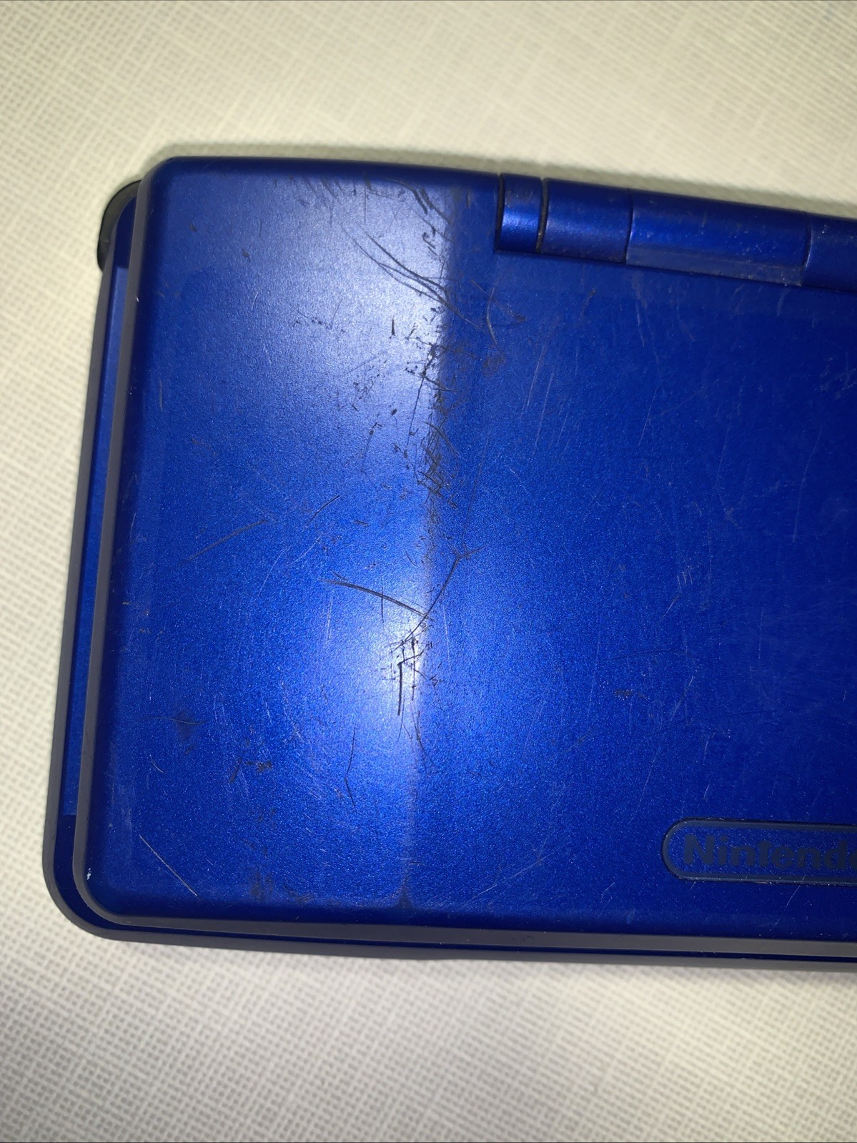 Original Nintendo DS Console Electric Blue Fat NTR-001 Tested Working No Charger