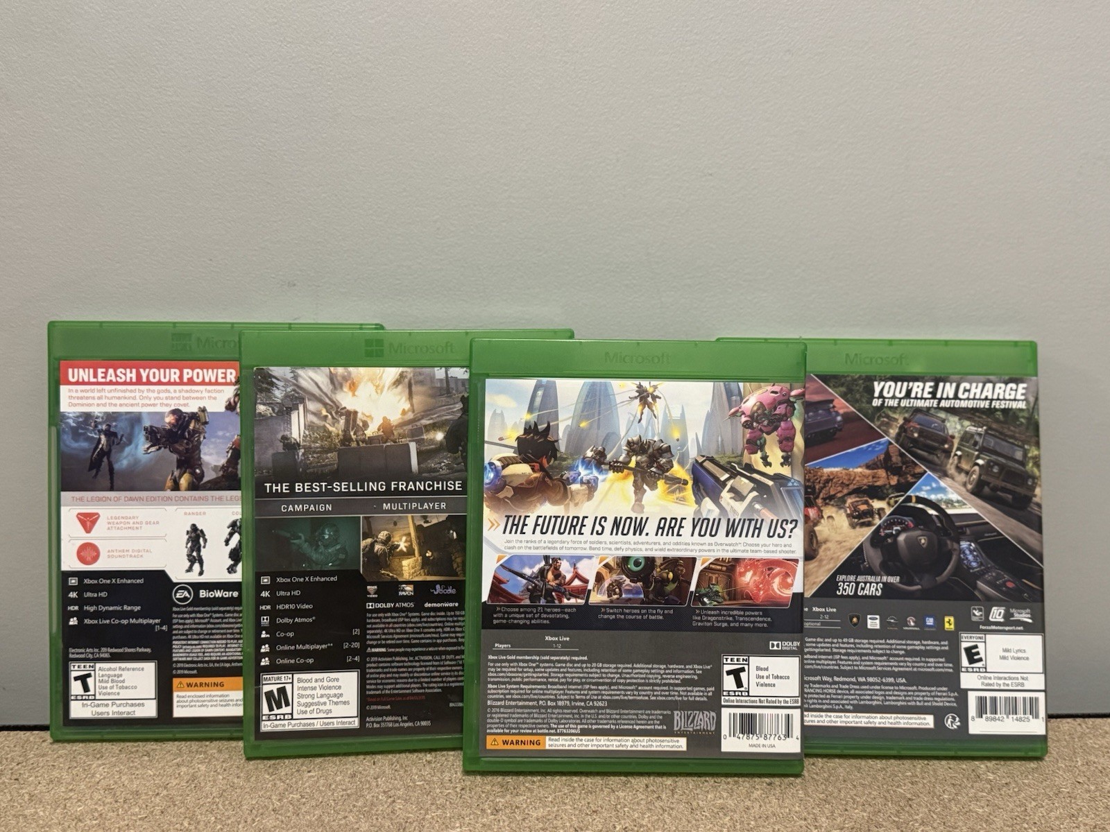 Xbox One Game Lot: Overwatch Origins /Call Of Duty/Forza/Anthem Widowmaker