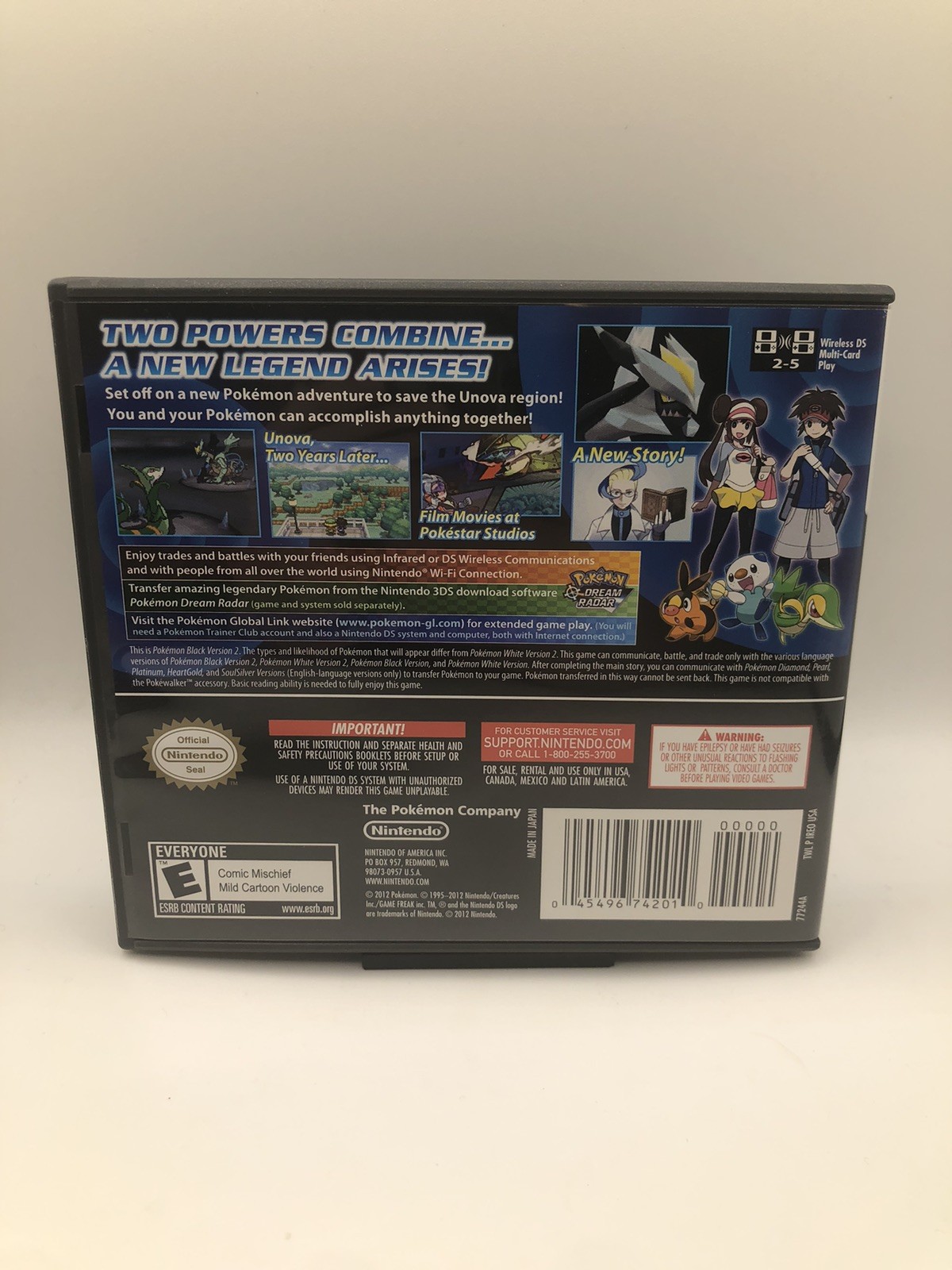 Pokémon Black Version 2 (Nintendo DS, 2012) CIB W/ Manual Tested Working