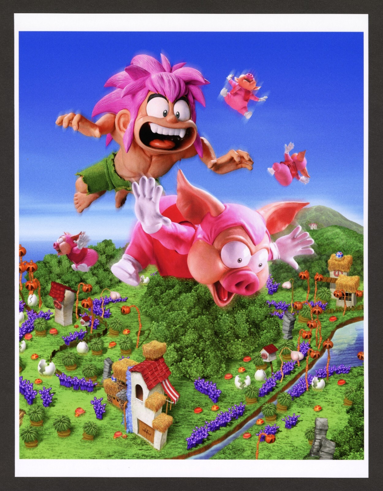 Tomba Sony Playstation 1 1998 PS1 Game Art Wall Print Poster Glossy (Tombi) (B)