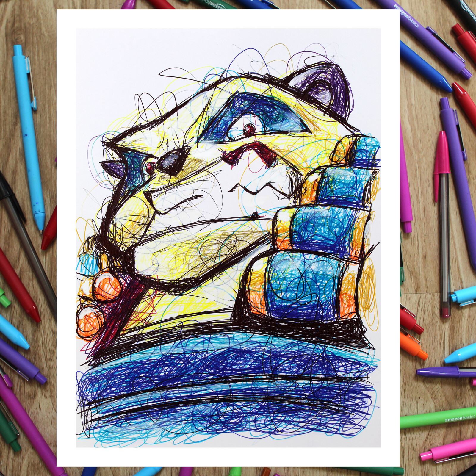 Panda King Ballpoint Pen Print, Sly Cooper Art Poster