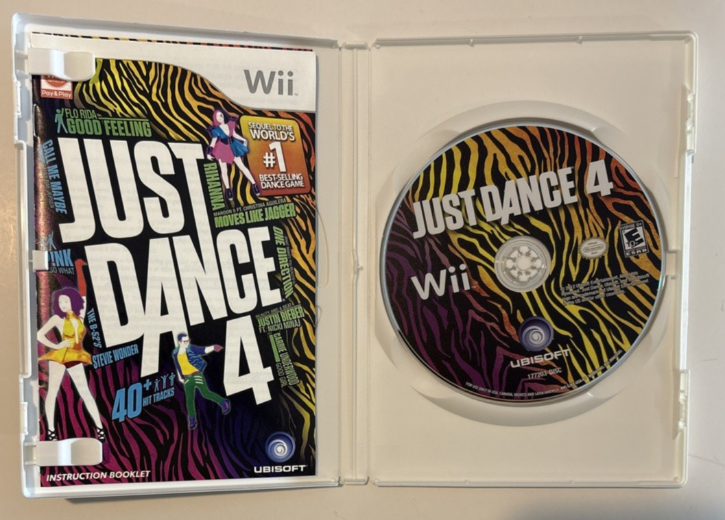 Just Dance 3 and 4 Nintendo Wii, With Manuals, Inserts & Cases. 2 Game Lot