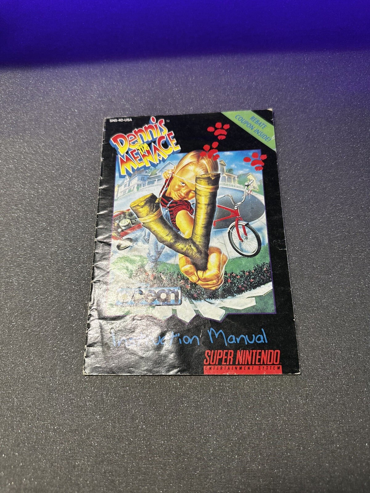 Dennis the Menace Super Nintendo SNES Instruction Manual Booklet ONLY