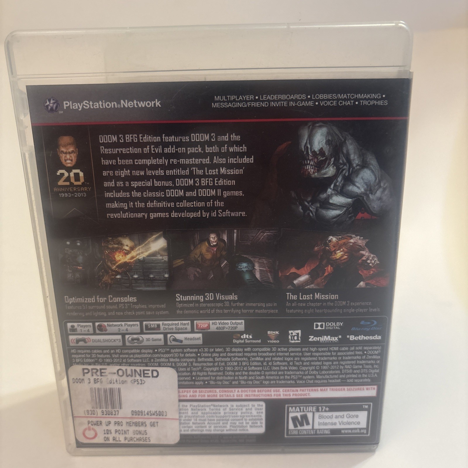 Doom 3 – BFG Edition Sony PlayStation 3, PS3 2012 Bethesda