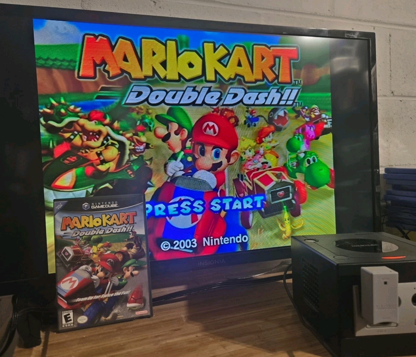 Nintendo GameCube Console Bundle Mario Kart Double Dash Set Black Tested Lot