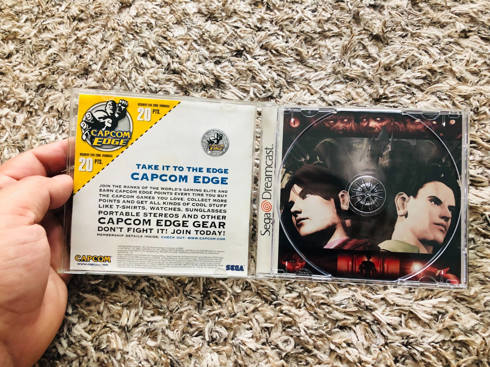 Resident Evil CODE: Veronica (Sega Dreamcast, 2000) Game Case with Manual Only