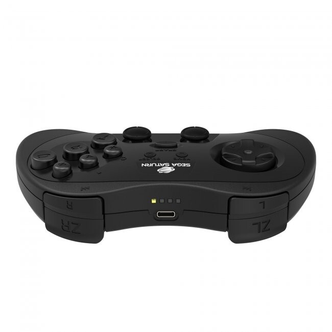 Retro-Bit SEGA Saturn 2.4GHz Wireless Pro Controller for Sega Saturn, PC, Switch