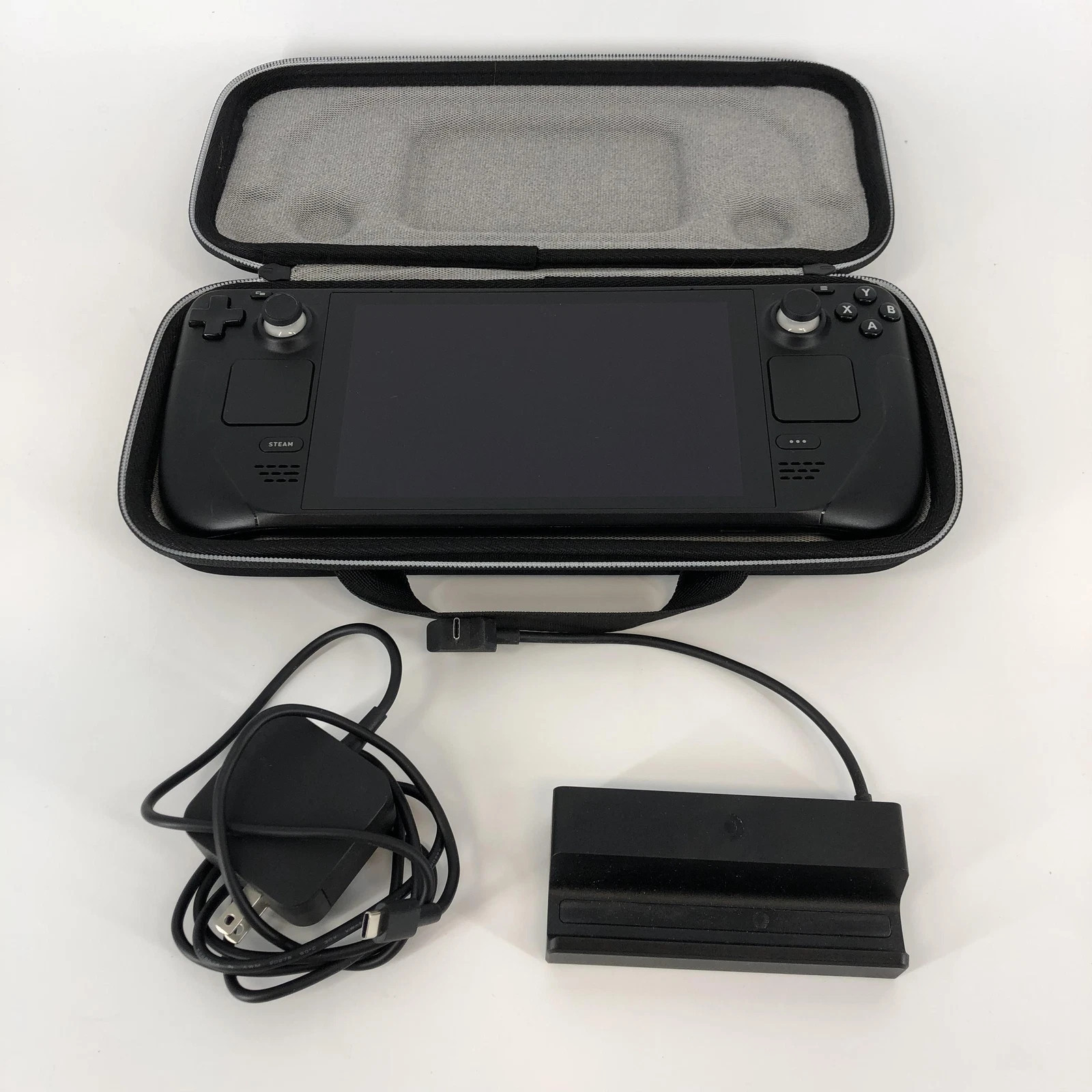 Valve Steam Deck Handheld Console Black 512GB w/ Case/Charger/Dock – Very Good
