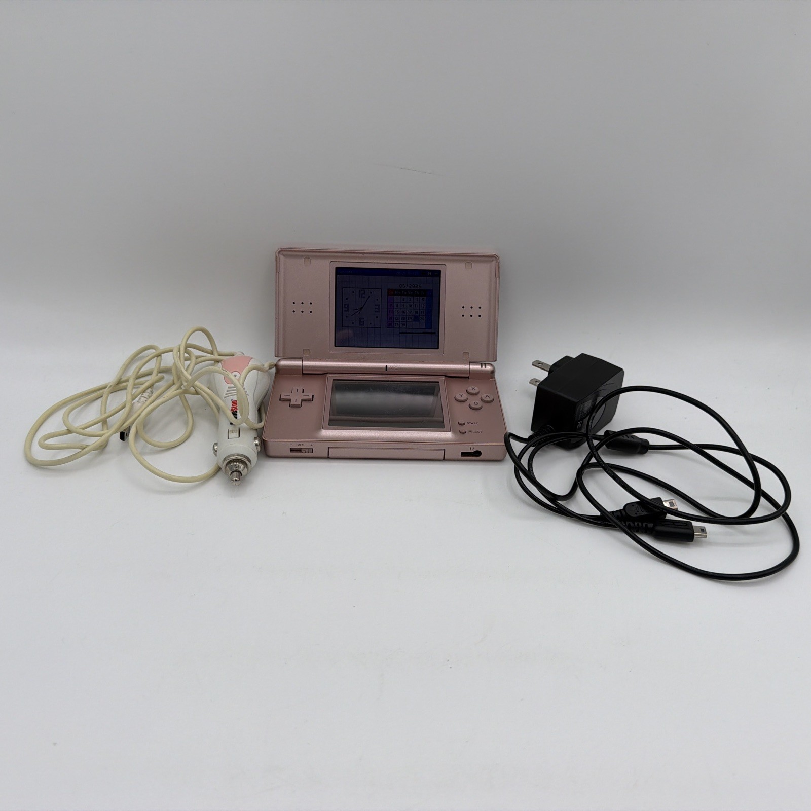 Nintendo DS Lite Handheld Console USG-1 Pink with Charger👇