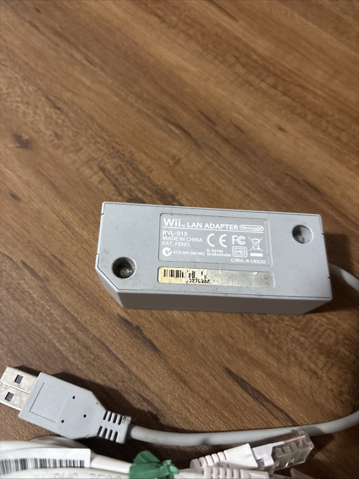 Genuine Official Nintendo Wii LAN ADAPTER Ethernet Cable BUNDL Remot OEM RVL-015