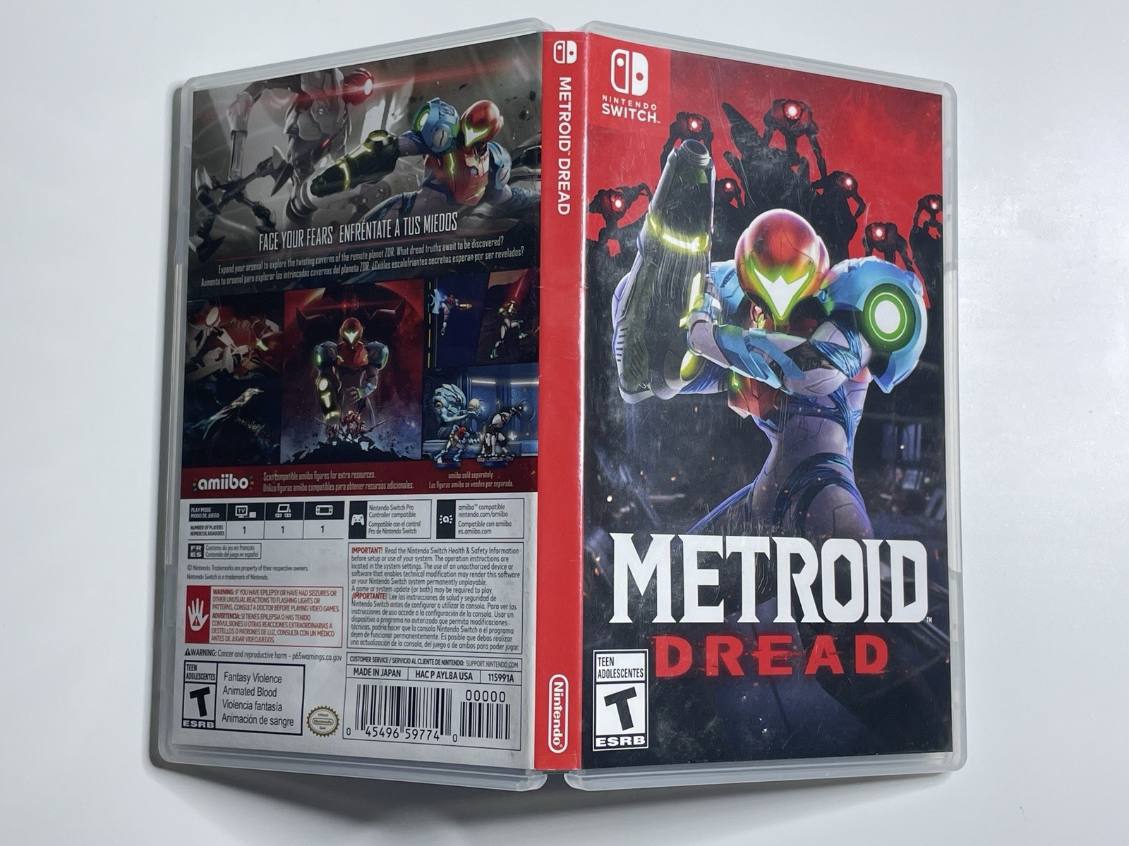 Metroid Dread CASE ONLY Authentic Nintendo Switch NO GAME
