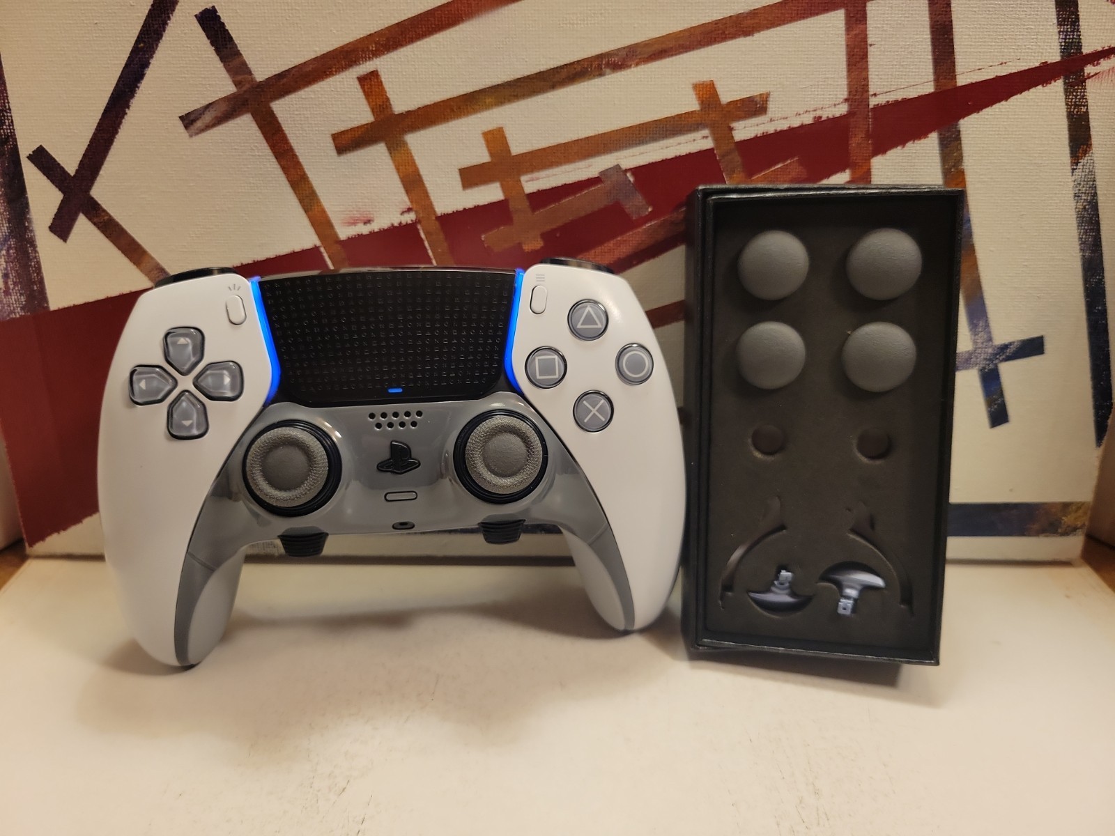 PS5 Sony DualSense Edge Wireless Controller – White TMR Anti Drift Sticks