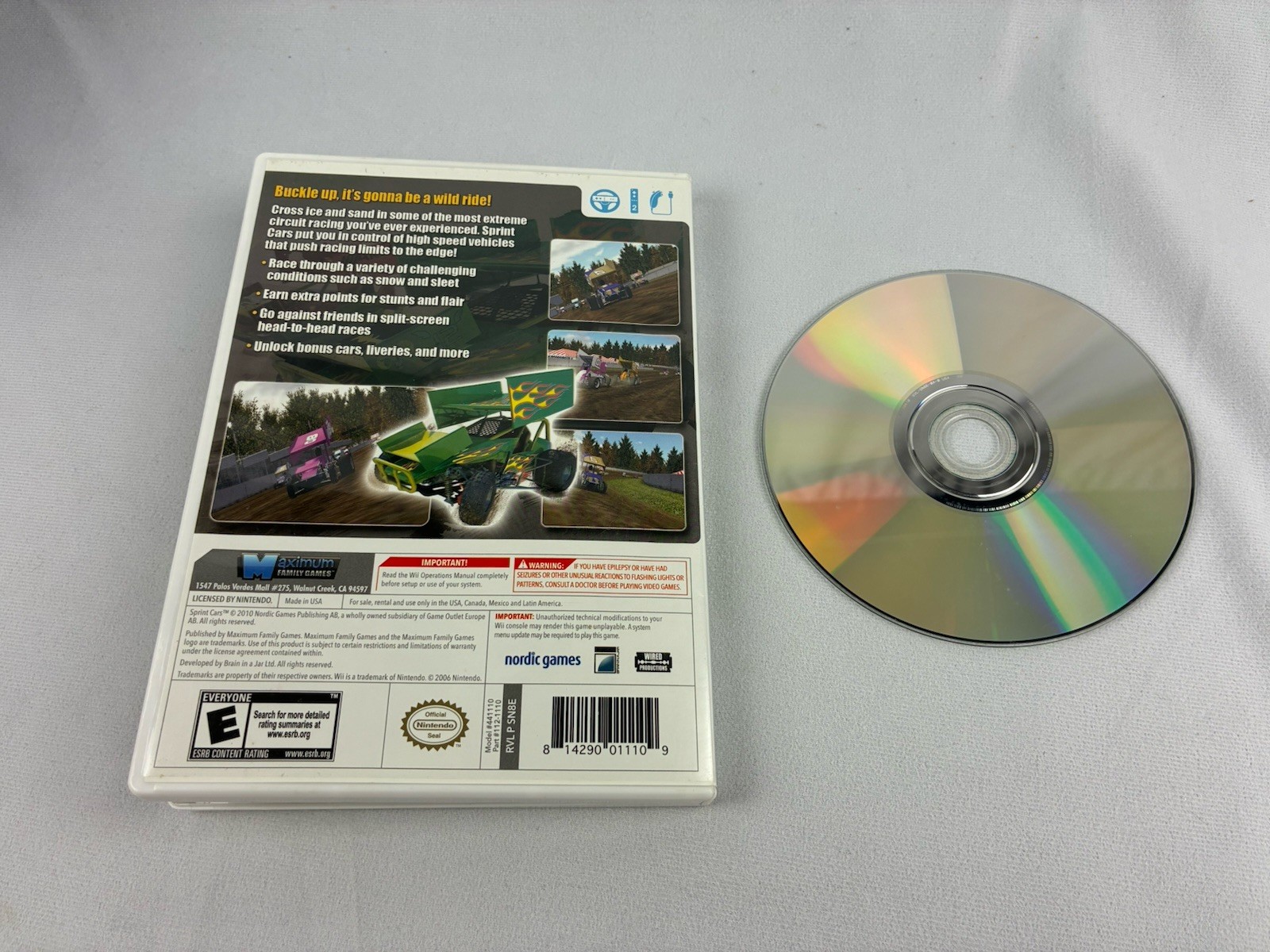 Maximum Racing: Sprint Cars Wii Game-CIB Complete Ships Next Day!!