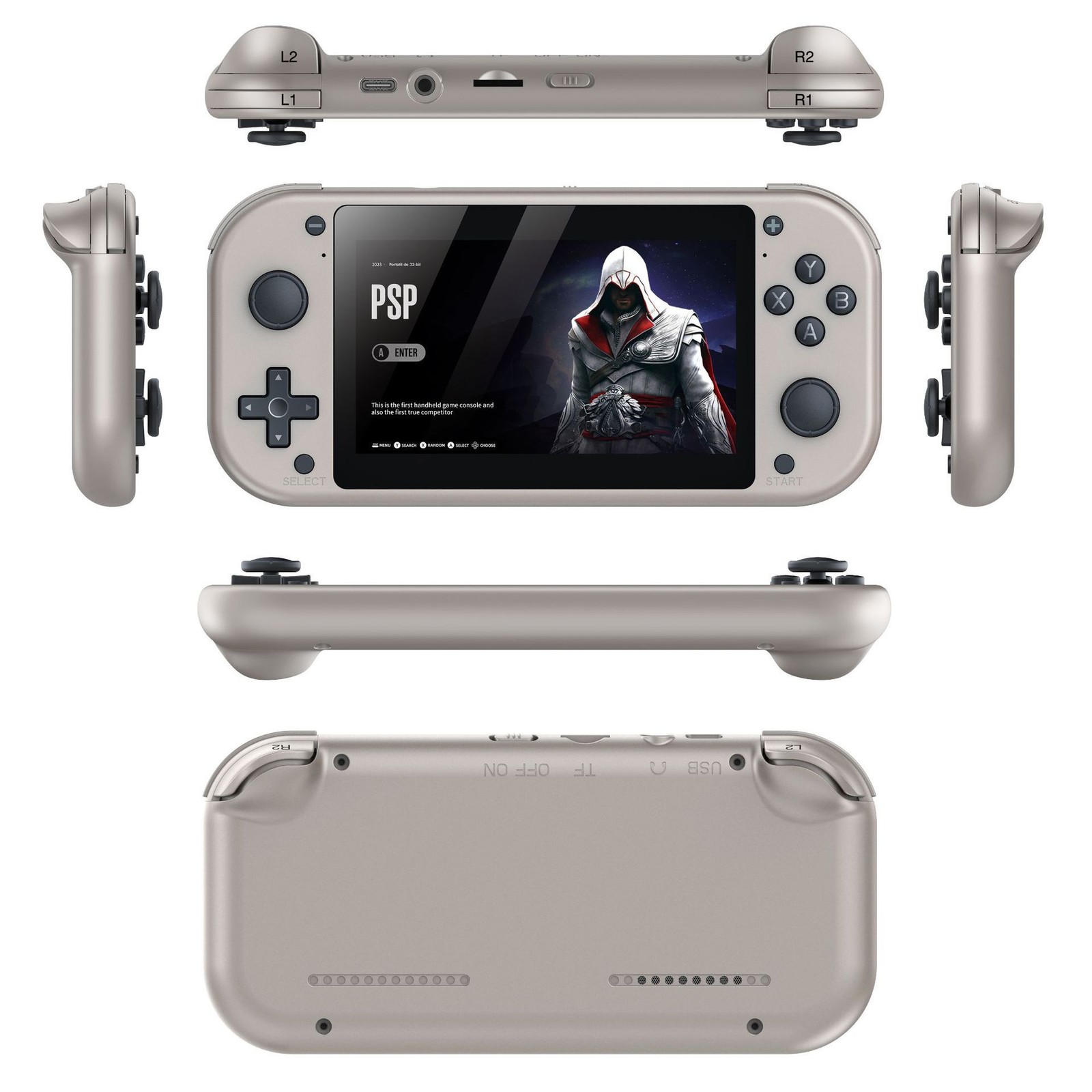 M17 Retro Handheld Video Game Console Open Source Linux System 4.3 Inch IPS Scre