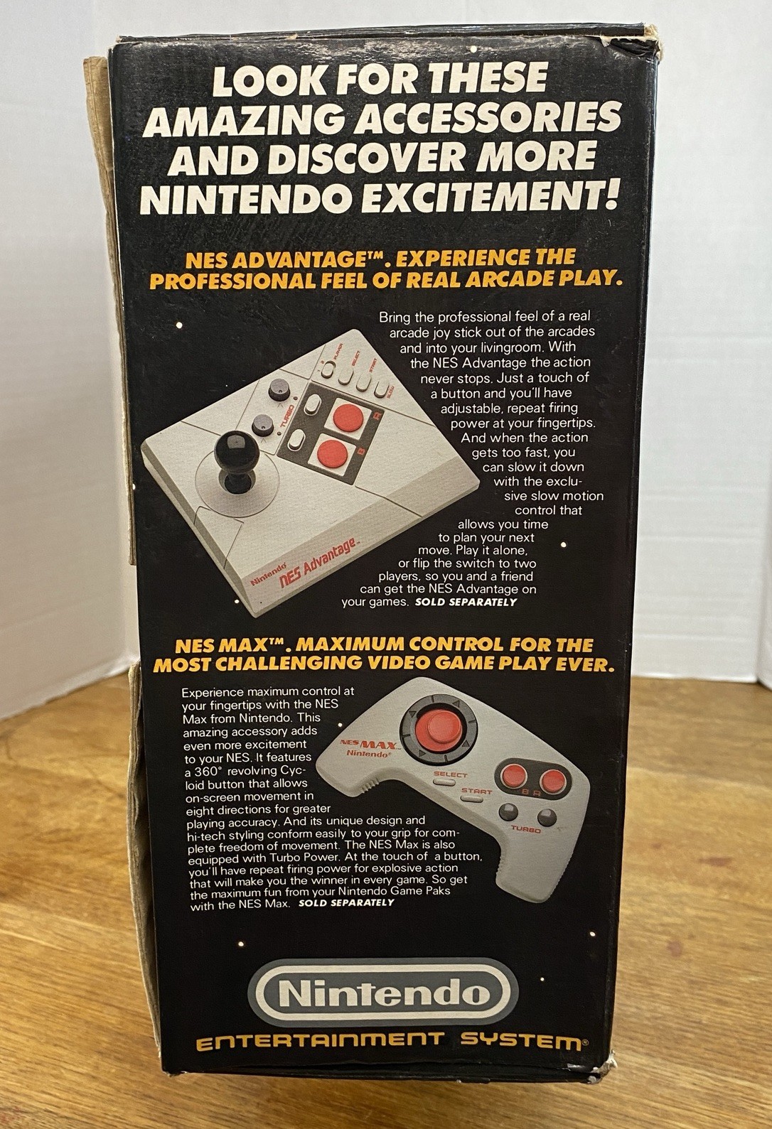 Nintendo NES Action Set – Box Only – Gray Zapper Version – Empty Box Vintage