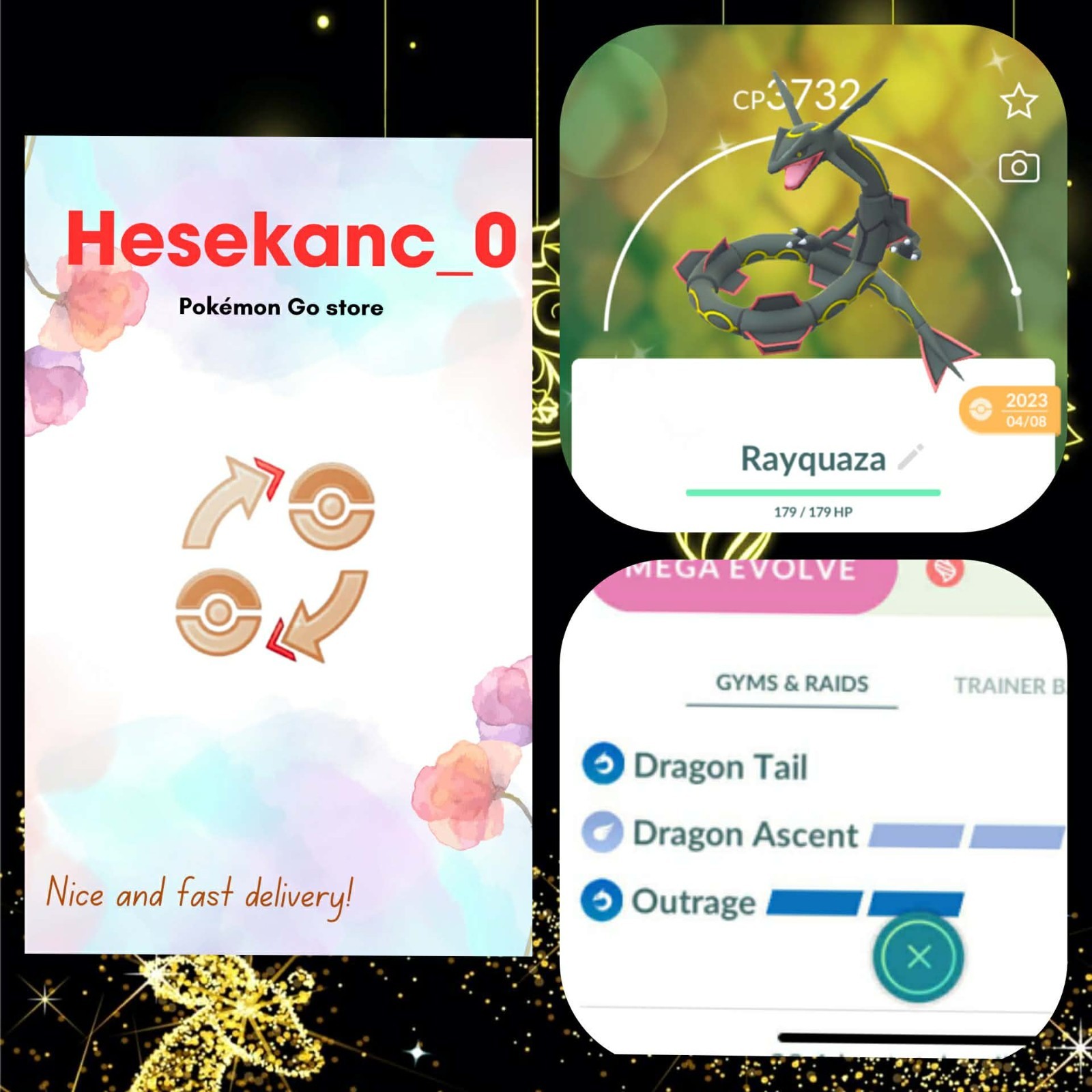 Pokémon Go – Shiny Rayquaza ✨ Dragon Ascent ✨Read Description