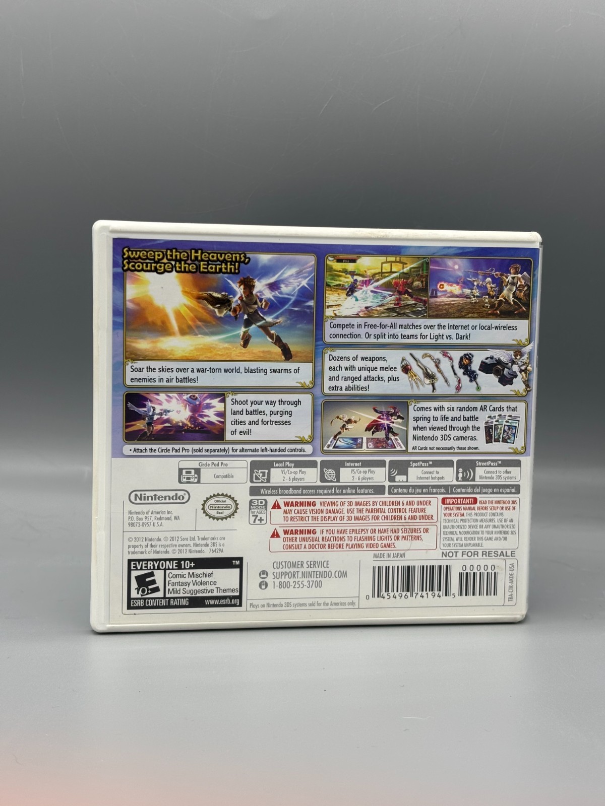 Kid Icarus Uprising (Nintendo 3DS, 2012) Authentic Tested & Working