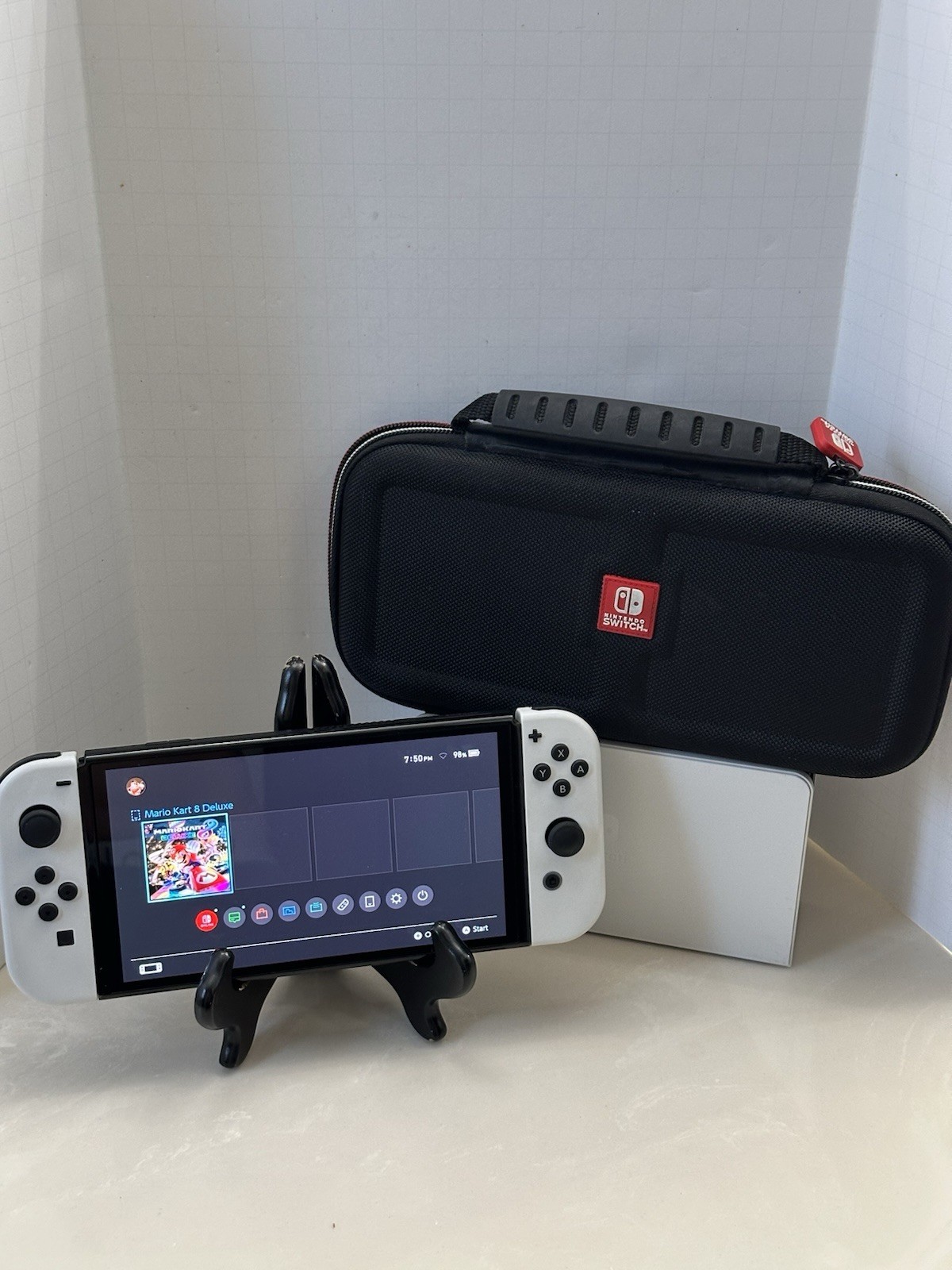 Nintendo Switch (OLED Model) White/Black 64GB Console w/ Dock
